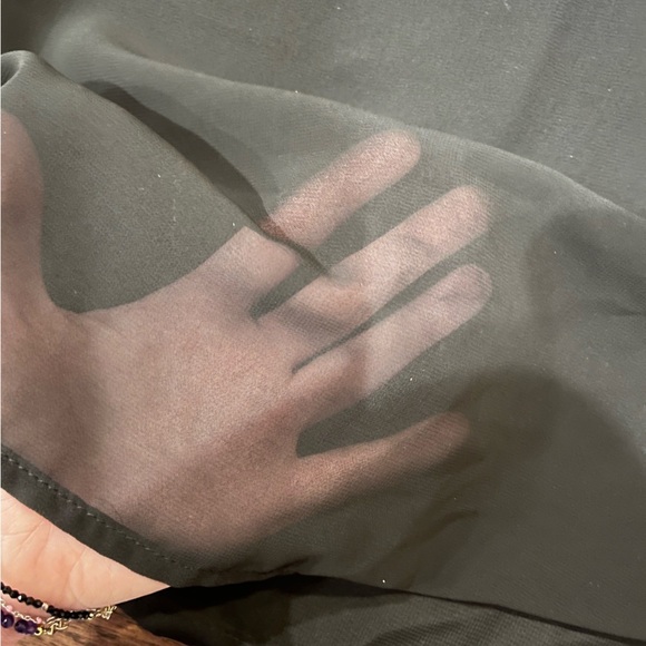 Faisca Black Mesh Knit Long Sleeve Top Witchy Vampire Whimsical 90s Goth Emo Y2K - Picture 6 of 9